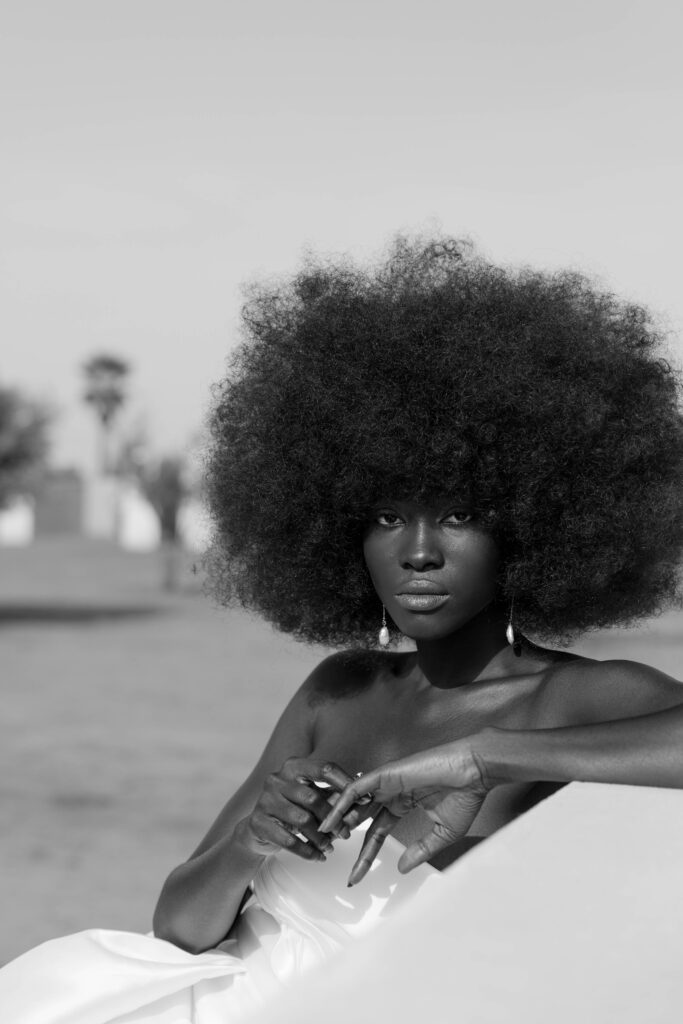 Model in bridal fashion during luxury editorial shoot at White House Studio, Marrakech